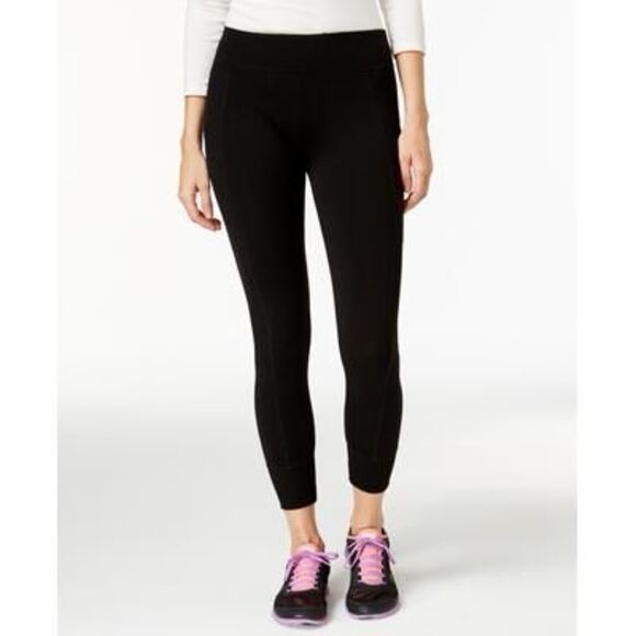 Calvin Klein Women's Premium Performance Double Waistband Moisture Wicking Leggi - Picture 1 of 3